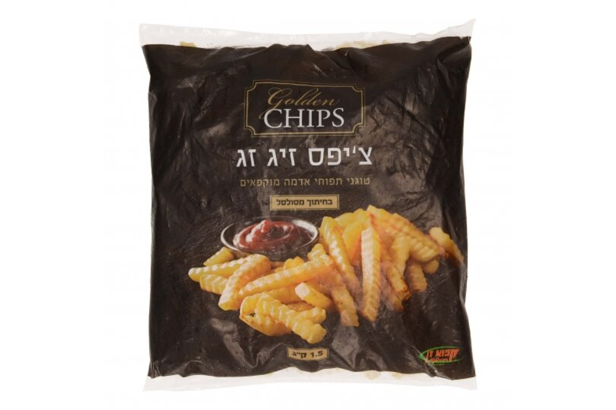 גולד צ'יפס זיג זג 1.5 ק"ג photo number 1
